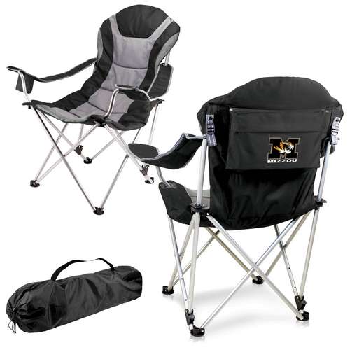 University of Missouri Reclining Camp Chair - Black - Click Image to Close