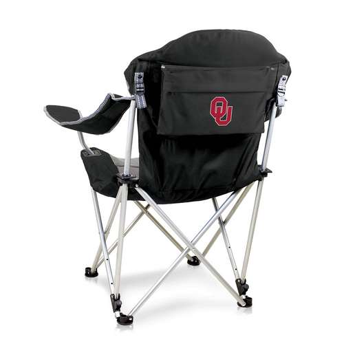University of Oklahoma Reclining Camp Chair - Black - Click Image to Close