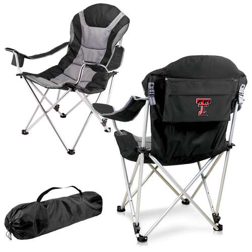 Texas Tech University Reclining Camp Chair - Black - Click Image to Close