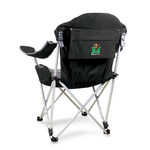 Marshall University Reclining Camp Chair - Black - Click Image to Close