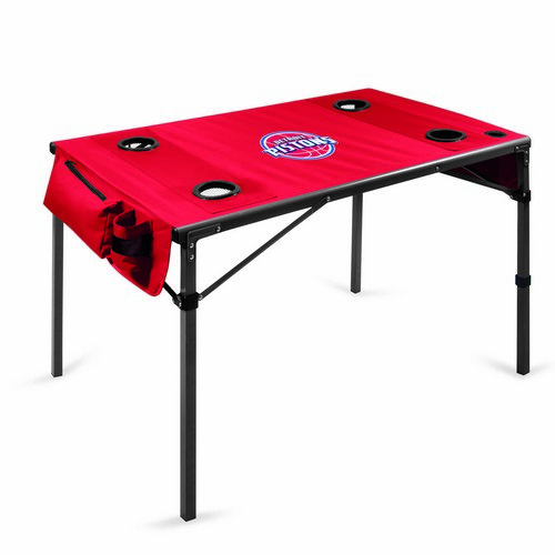 Detroit Pistons Travel Table - Red - Click Image to Close