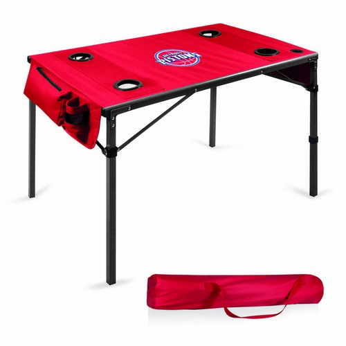 Detroit Pistons Travel Table - Red - Click Image to Close
