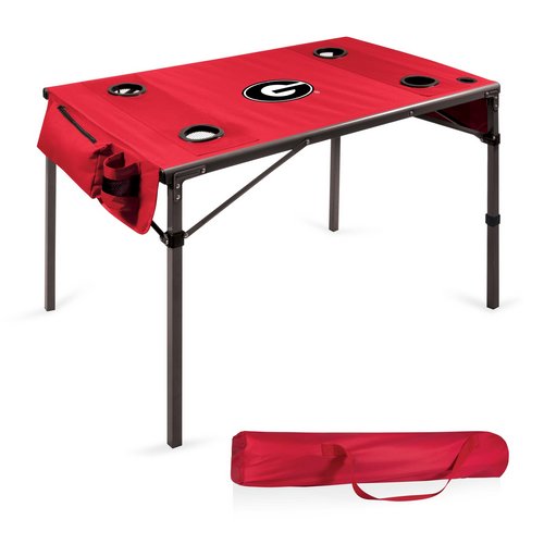 University of Georgia Bulldogs Travel Table - Red - Click Image to Close