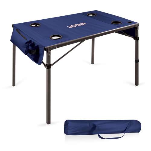 University of Connecticut Huskies Travel Table - Navy Blue - Click Image to Close