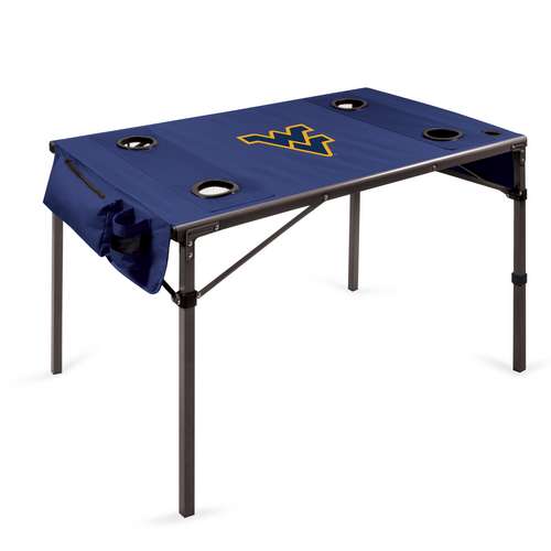 West Virginia Mountaineers Travel Table - Navy Blue - Click Image to Close