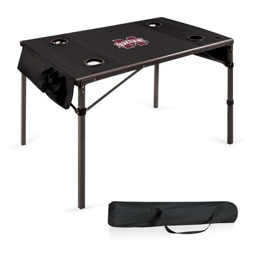 Mississippi State University Bulldogs Travel Table - Black - Click Image to Close