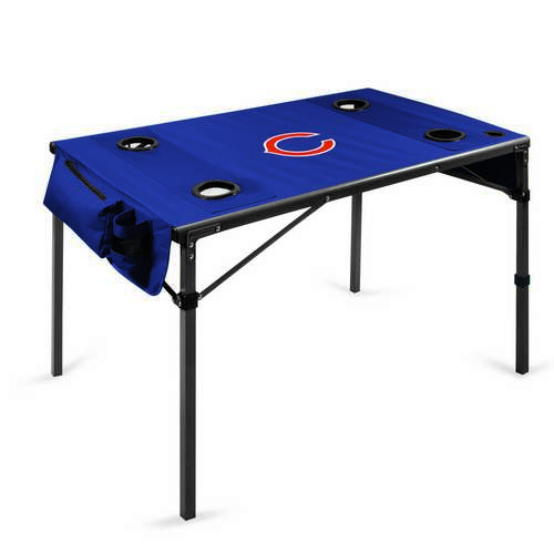 Chicago Bears Travel Table - Navy Blue - Click Image to Close