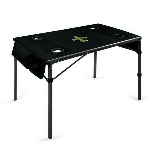 New Orleans Saints Travel Table - Black - Click Image to Close
