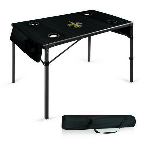 New Orleans Saints Travel Table - Black - Click Image to Close