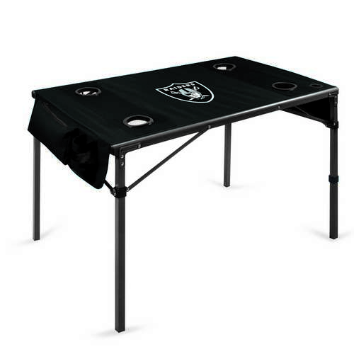 Oakland Raiders Travel Table - Black - Click Image to Close