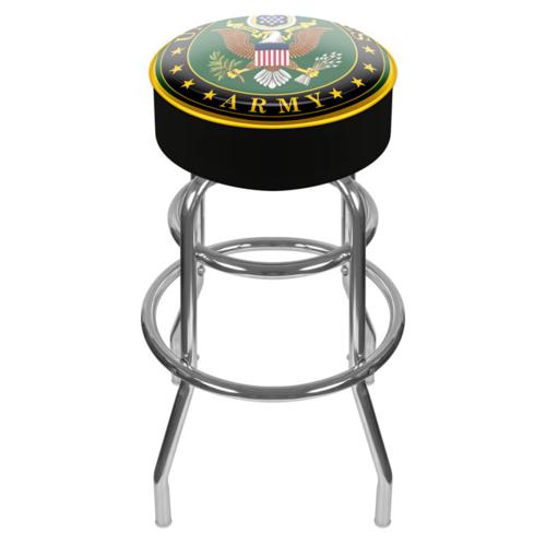 U.S. Army Seal Padded Swivel Bar Stool - Click Image to Close