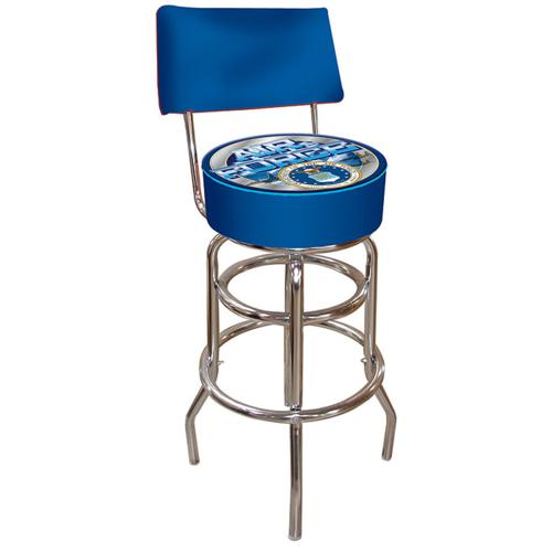 U.S. Air Force Padded Bar Stool with Backrest - Click Image to Close