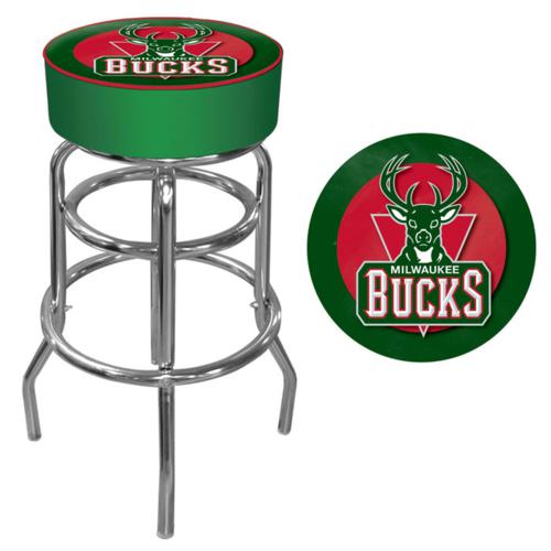 Milwaukee Bucks Padded Swivel Bar Stool - Click Image to Close