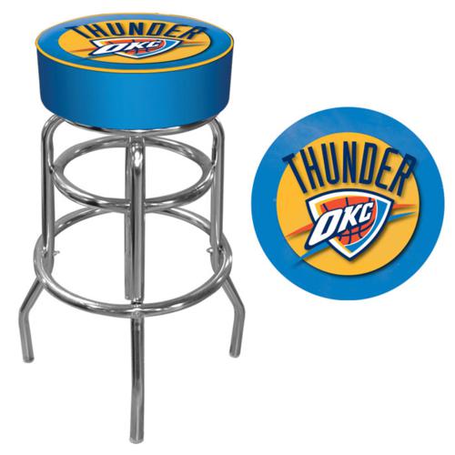 Oklahoma City Thunder Padded Swivel Bar Stool - Click Image to Close