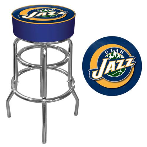 Utah Jazz Padded Swivel Bar Stool - Click Image to Close