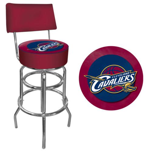 Cleveland Cavaliers Padded Bar Stool with Backrest - Click Image to Close