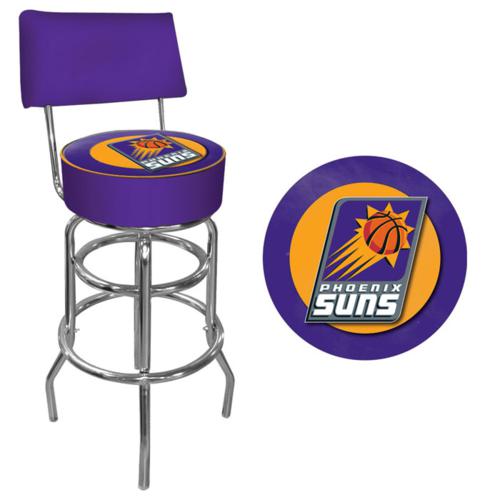 Phoenix Suns Padded Bar Stool with Backrest - Click Image to Close