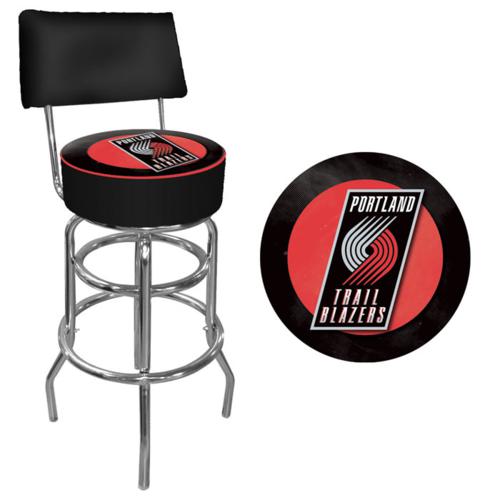 Portland Trail Blazers Padded Bar Stool with Backrest - Click Image to Close