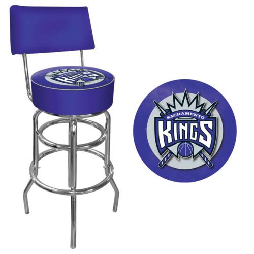 Sacramento Kings Padded Bar Stool with Backrest - Click Image to Close