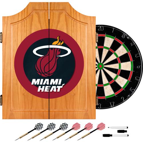 Miami Heat Dartboard & Cabinet - Click Image to Close