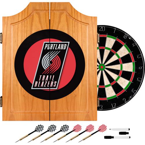 Portland Trail Blazers Dartboard & Cabinet - Click Image to Close