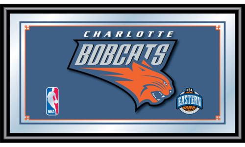 Charlotte Bobcats Framed Logo Mirror - Click Image to Close