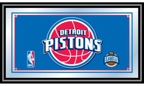 Detroit Pistons Framed Logo Mirror - Click Image to Close