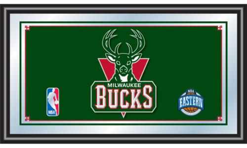 Milwaukee Bucks Framed Logo Mirror - Click Image to Close