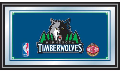 Minnesota Timberwolves Framed Logo Mirror - Click Image to Close