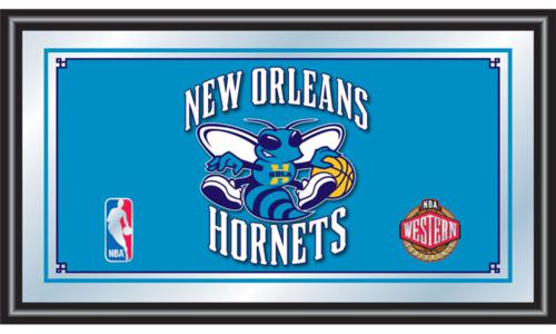 New Orleans Hornets Framed Logo Mirror - Click Image to Close