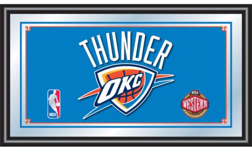 Oklahoma City Thunder Framed Logo Mirror - Click Image to Close
