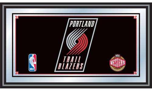 Portland Trail Blazers Framed Logo Mirror - Click Image to Close