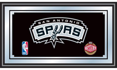 San Antonio Spurs Framed Logo Mirror - Click Image to Close