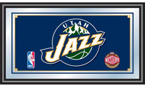 Utah Jazz Framed Logo Mirror - Click Image to Close