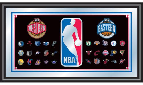 NBA Framed Logo Mirror - Click Image to Close
