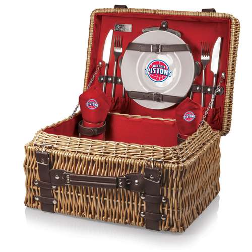 Detroit Pistons Champion Picnic Basket - Red - Click Image to Close