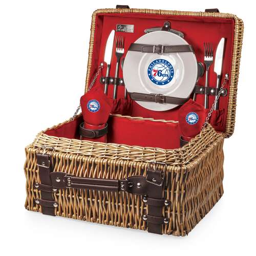 Philadelphia 76ers Champion Picnic Basket - Red - Click Image to Close