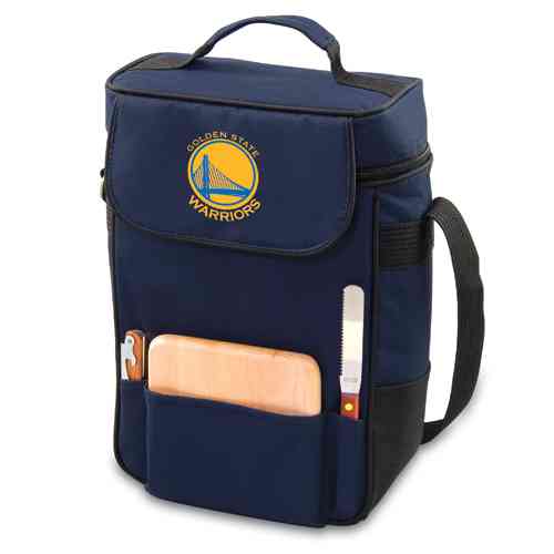 Golden State Warriors Duet Wine & Cheese Tote - Navy - Click Image to Close