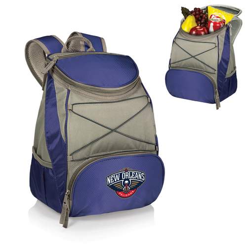 New Orleans Pelicans PTX Backpack Cooler - Navy Blue - Click Image to Close