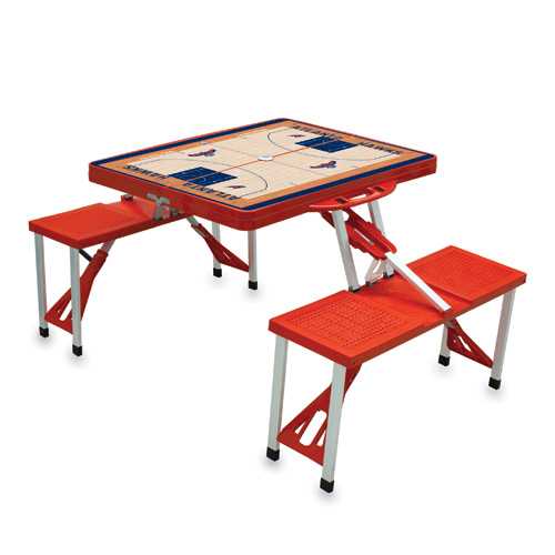 Atlanta Hawks Basketball Picnic Table with Seats - Red - Click Image to Close