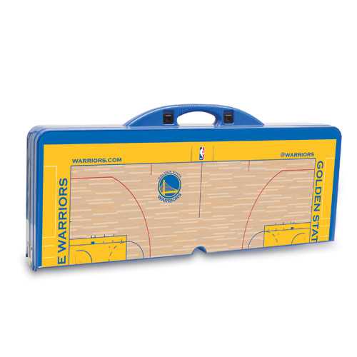 Golden State Warriors Basketball Picnic Table with Seats - Blue - Click Image to Close