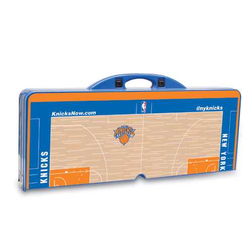 New York Knicks Basketball Picnic Table with Seats - Blue - Click Image to Close