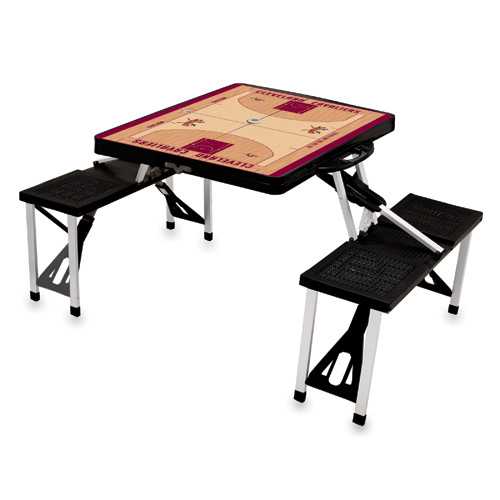Cleveland Cavaliers Basketball Picnic Table with Seats - Black - Click Image to Close