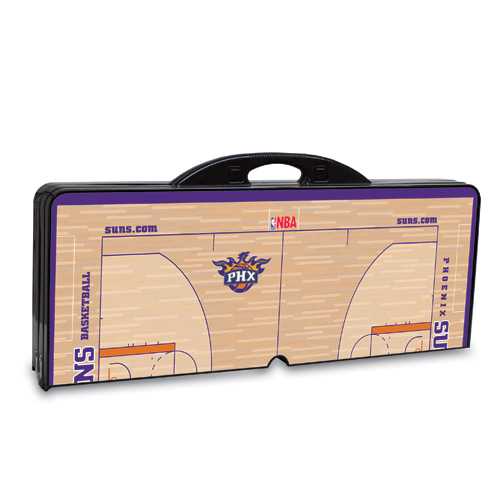Phoenix Suns Basketball Picnic Table with Seats - Black - Click Image to Close
