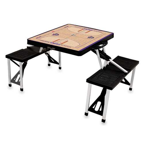 Phoenix Suns Basketball Picnic Table with Seats - Black - Click Image to Close