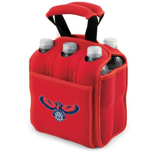 Atlanta Hawks Six-Pack Beverage Buddy - Red - Click Image to Close