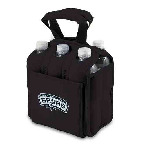 San Antonio Spurs Six-Pack Beverage Buddy - Black - Click Image to Close