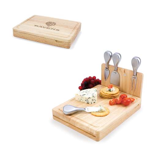 Baltimore Ravens Asiago Cutting Board & Tools - Click Image to Close