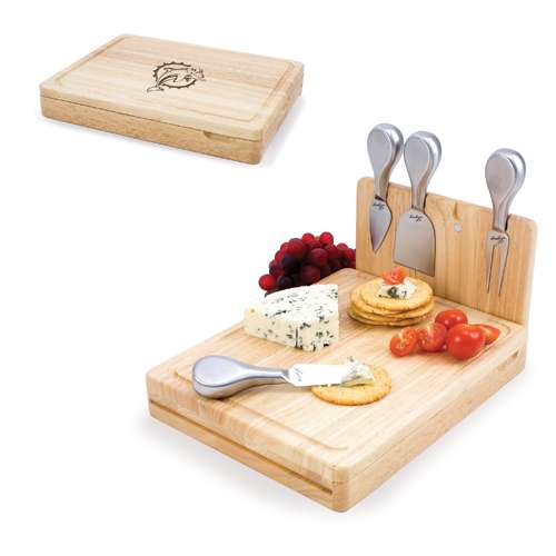 Miami Dolphins Asiago Cutting Board & Tools - Click Image to Close