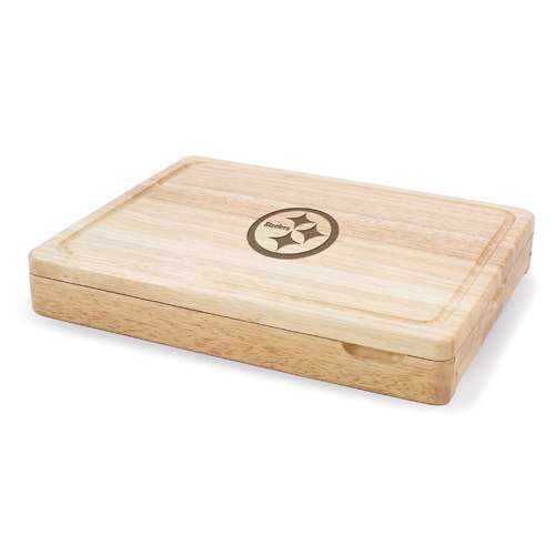 Pittsburgh Steelers Asiago Cutting Board & Tools - Click Image to Close